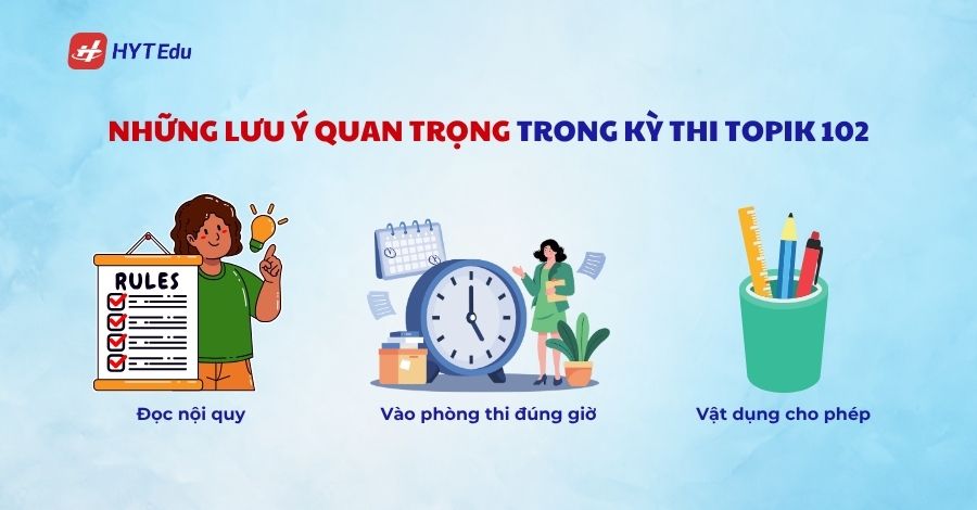 Những điều cần lưu ý khi đăng ký lịch thi TOPIK 102