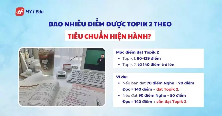 Bao nhiêu điểm được Topik 2 theo tiêu chuẩn