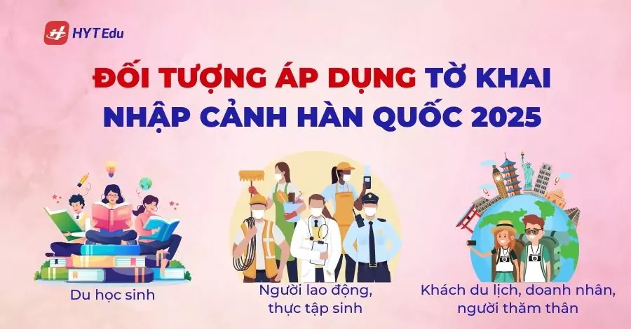Đối tượng áp dụng tờ khai nhập cảnh Hàn Quốc 2025