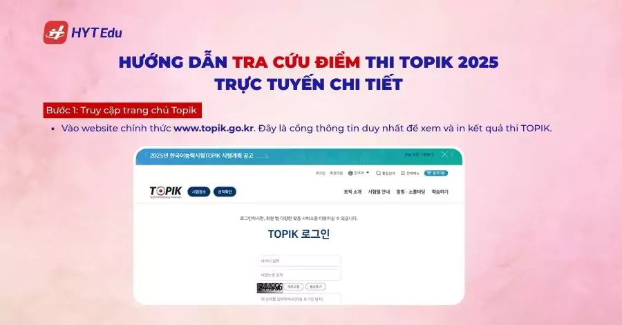 Hướng dẫn tra cứu điểm thi Topik 2025 trực tuyến