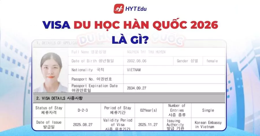visa du học Hàn Quốc 2026 là gì
