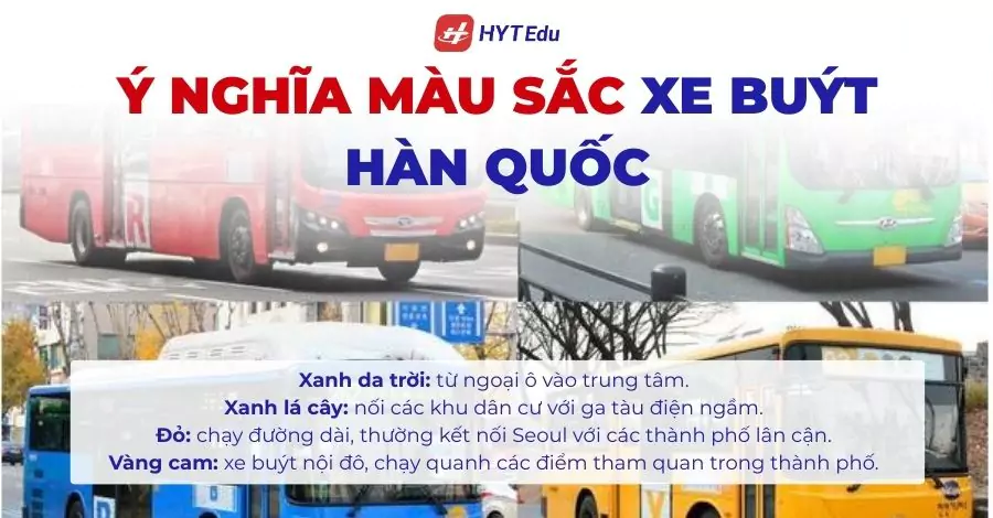 y nghia mau sac xe buyt han quoc