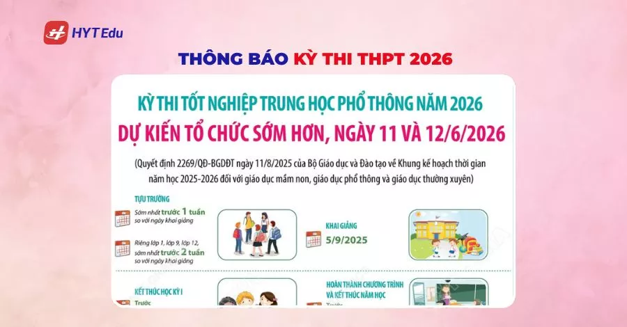 Lịch thi tốt nghiệp THPT 2026 diễn ra khi nào? Bảng thông báo lịch thi THPT 2026 tại trường học