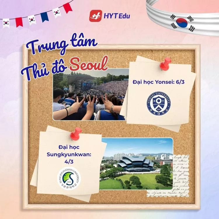 lịch khai giảng các trường Hàn Quốc kỳ tháng 3/2026 khu vực Seoul 2026