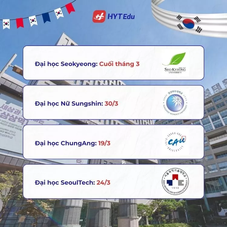 Hạn nhập cảnh visa D2 và D2-6 du học Hàn Quốc tháng 3/2026