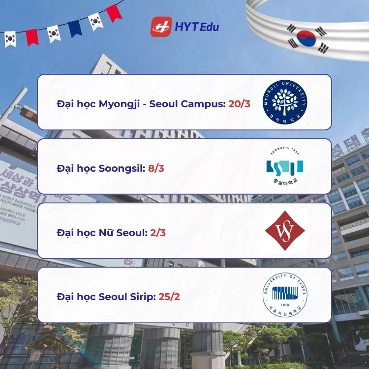 Thời gian nhập cảnh visa D4-1 du học tiếng Hàn kỳ tháng 3/2026