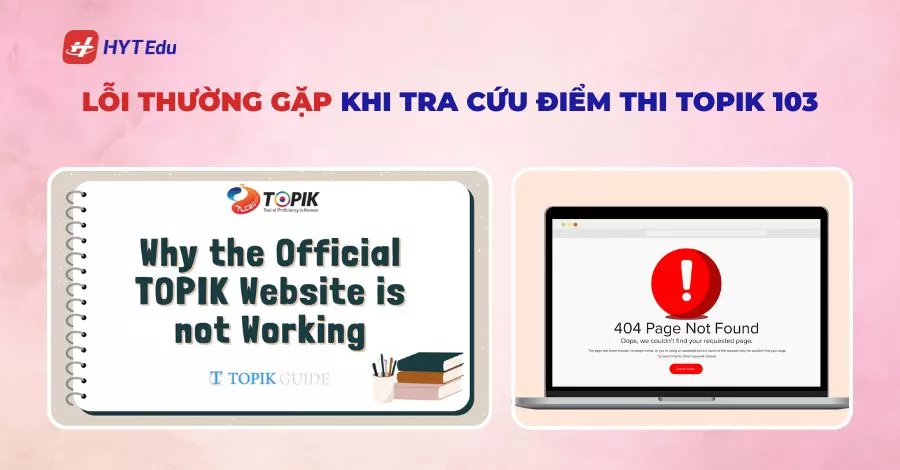 Tra cứu điểm thi TOPIK 103: Hướng dẫn chi tiết, nhanh & chính xác Lỗi thường gặp khi tra cứu điểm thi TOPIK 103
