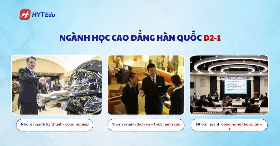 Du học cao đẳng Hàn Quốc D2-1 cho học sinh 2k8: Lựa chọn thông minh sau THPT Ngành học cao đẳng Hàn Quốc D2-1