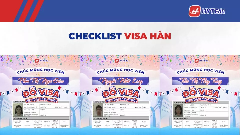 checklist tránh trượt visa du học Hàn Quốc