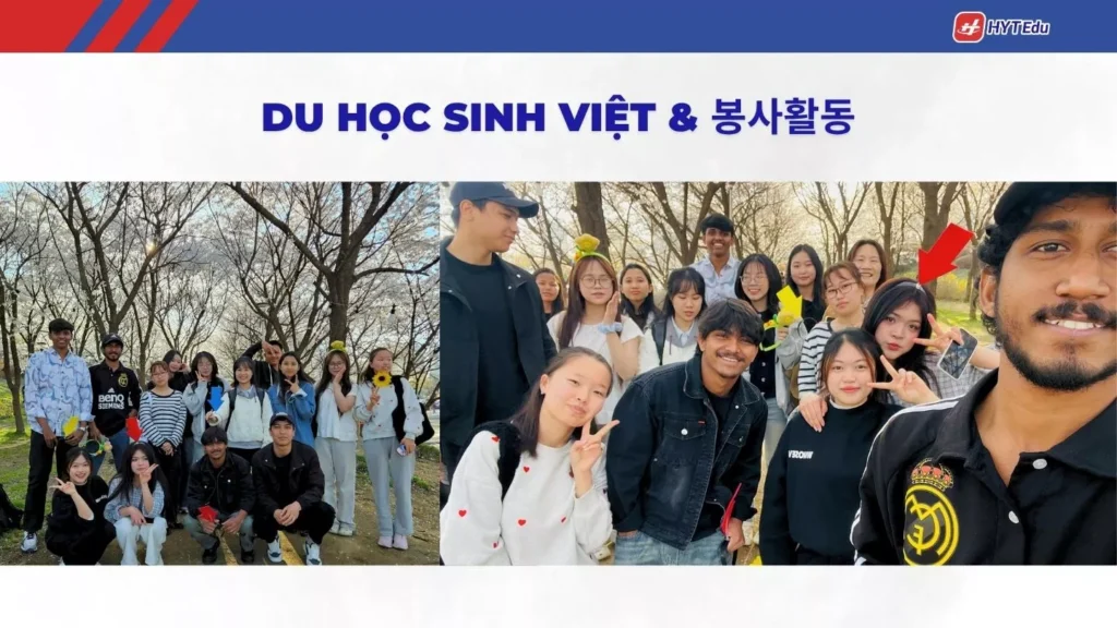 봉사활동 cho du học sinh Việt Nam tại Hàn Quốc