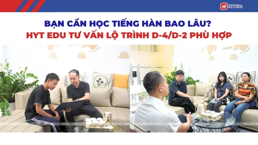 Tư vấn lộ trình học tiếng Hàn và du học Hàn Quốc tại HYT Edu