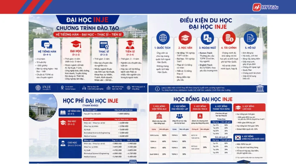 Học bổng Đại học Inje dành cho sinh viên quốc tế
