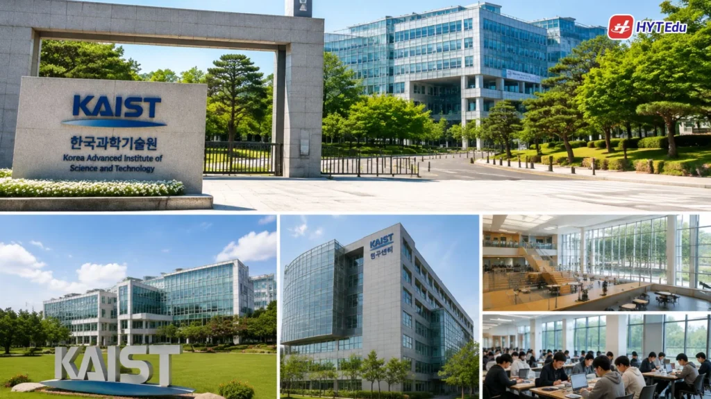 Toàn cảnh KAIST Hàn Quốc với khuôn viên hiện đại và các tòa nhà nghiên cứu khoa học công nghệ
