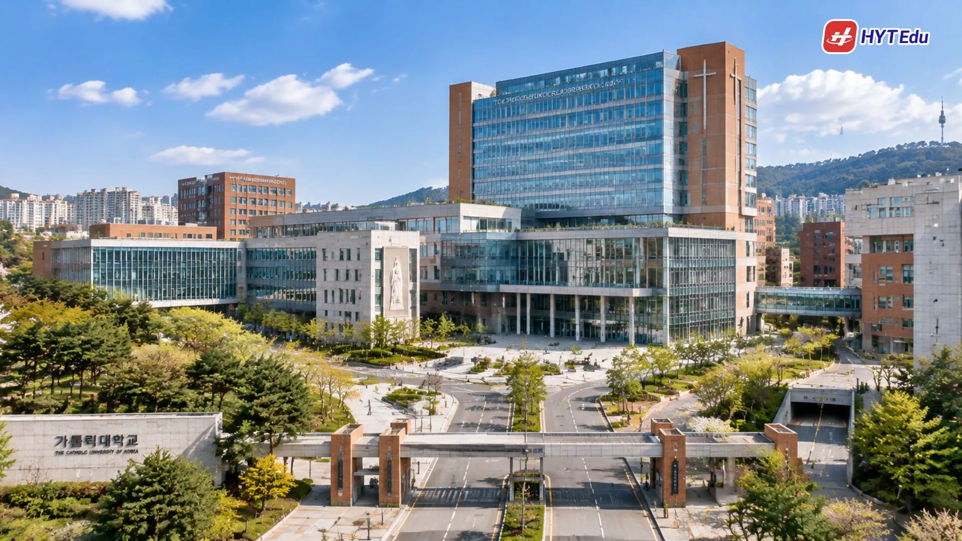 Khuôn viên Đại học Công giáo Hàn Quốc The Catholic University of Korea tại Bucheon Hàn Quốc