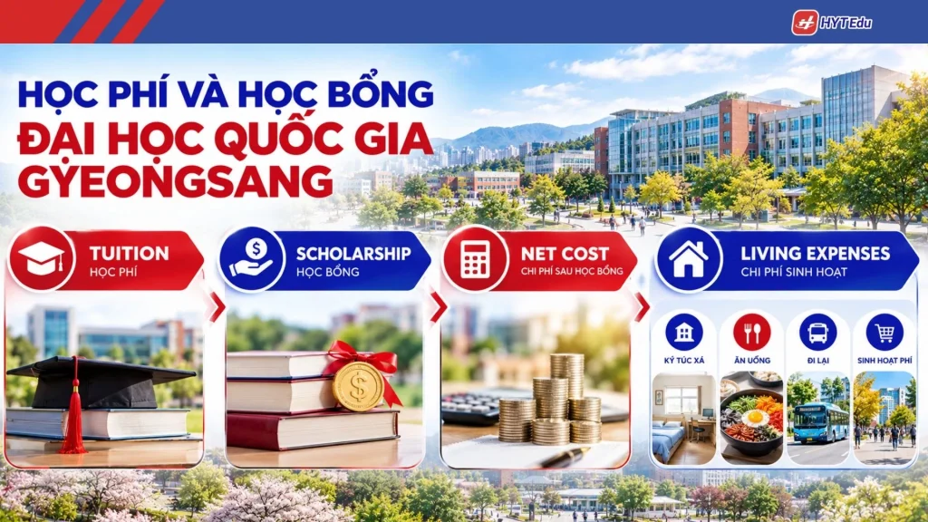 Học phí và học bổng Đại học Quốc gia Gyeongsang Hàn Quốc