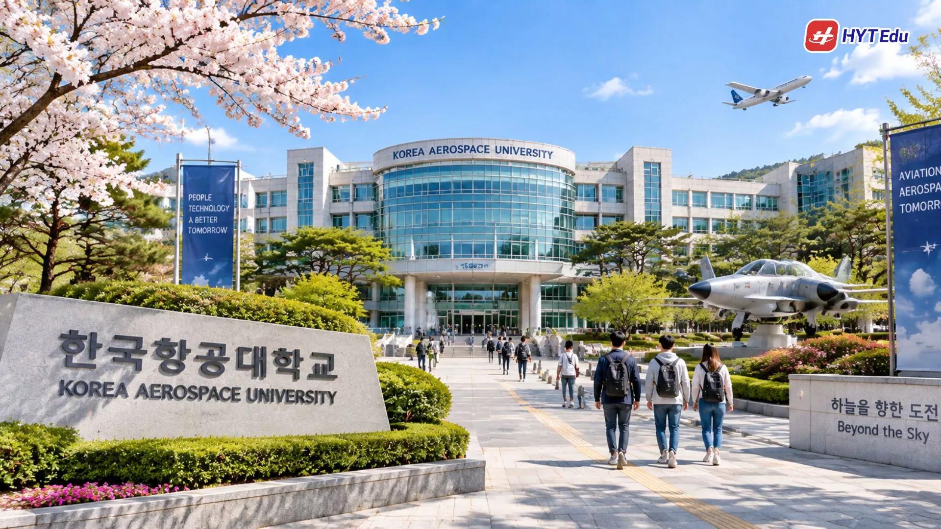 Khuôn viên Đại học Hàng không Hàn Quốc Korea Aerospace University tại Goyang
