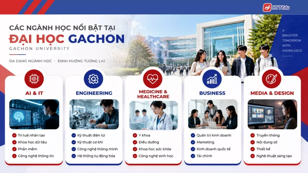 Các ngành đào tạo nổi bật tại Đại học Gachon Hàn Quốc