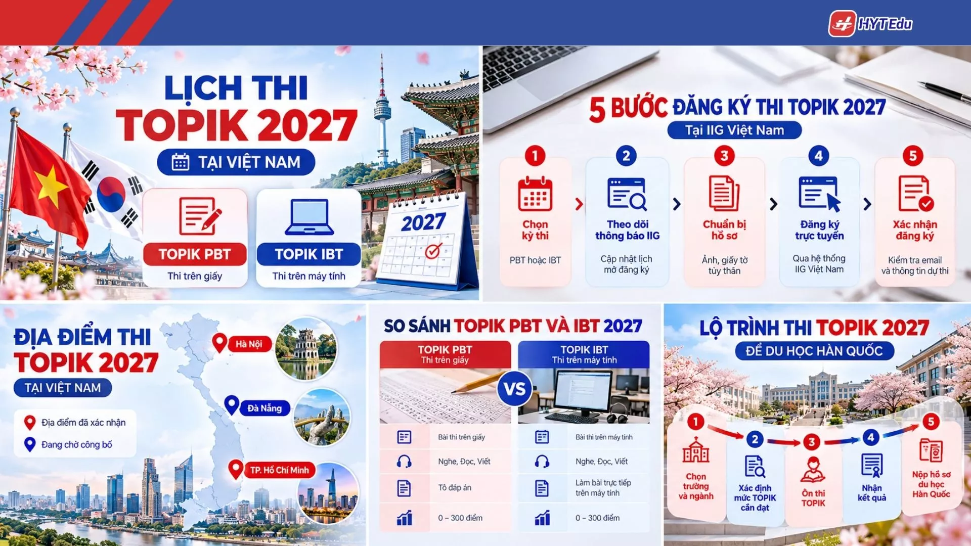 Lộ trình chọn lịch thi TOPIK 2027 để chuẩn bị hồ sơ du học Hàn Quốc D-2 và D-4