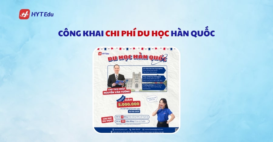 Top 7 trung tâm du học Hàn Quốc uy tín tại Hà Nội cong khai chi phi du hoc han quoc