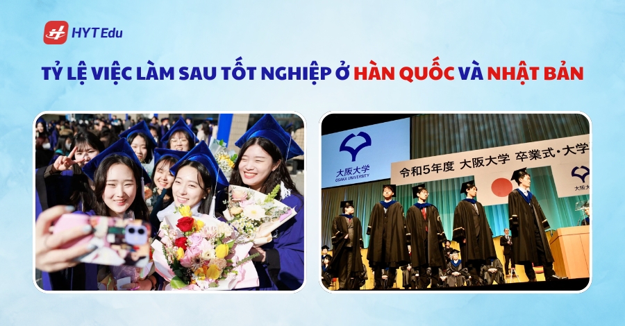Nên du học Hàn quốc hay Nhật Bản? ty le viec lam sau tot nghiep o han quoc va nhat ban