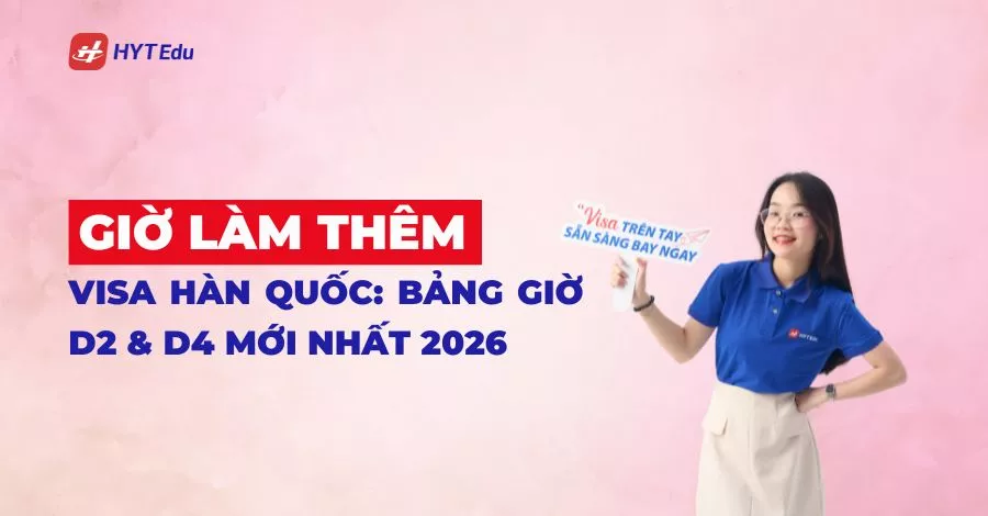 Giờ Làm Thêm Visa Hàn Quốc: Bảng Giờ D2 & D4 Mới Nhất 2026 giờ làm thêm visa Hàn Quốc mới nhất 2026 cho du học sinh D2 D4